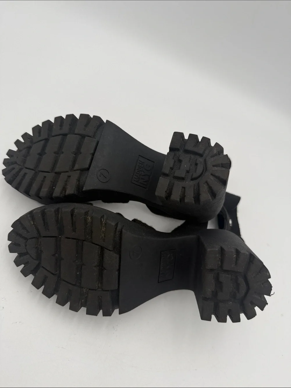 Steve Madden Black Chunky Platform Strappy Heels women 7 chunky Y2K retro goth